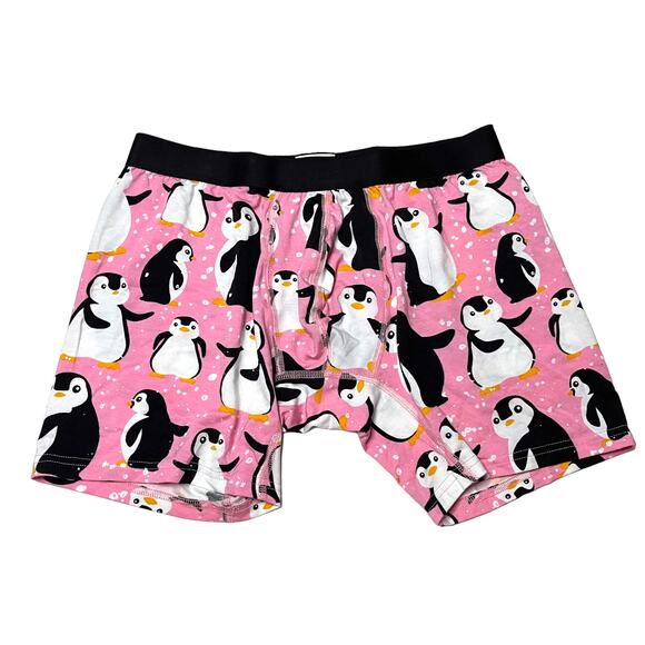 MeUndies Penguin Print Boxer Brief Men's Underwear Size Medium - Picture 1 of 3